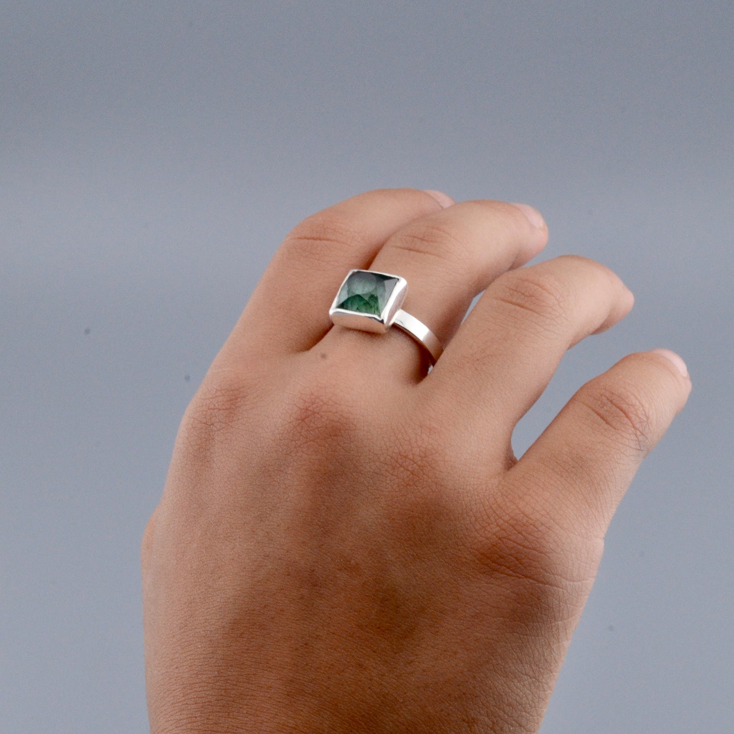 Square Tourmaline Rings