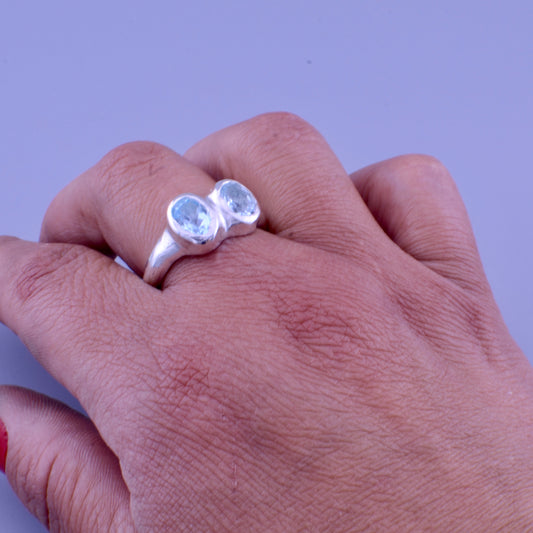 Blue Topaz Ring - Organic