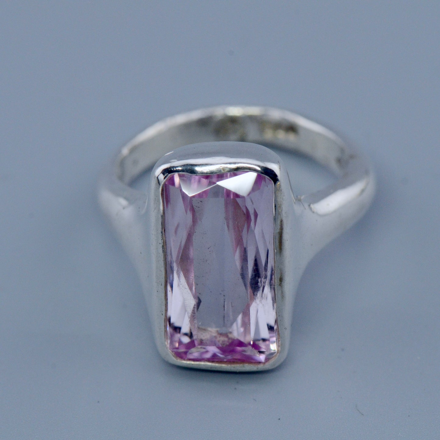 Amethyst Rectangle  -  Organic Ring