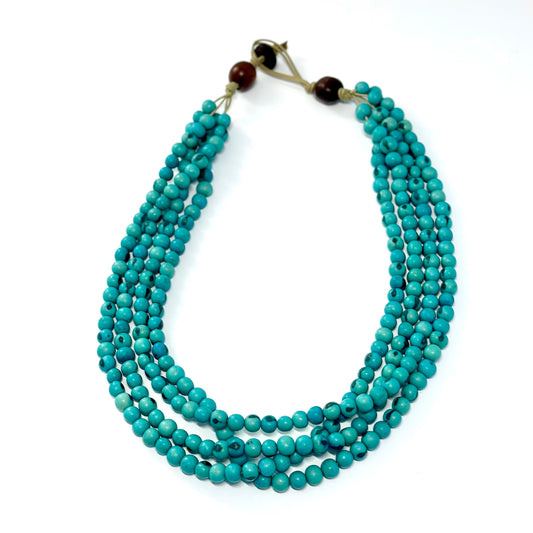 Blue  - 4 strands Açai Necklace