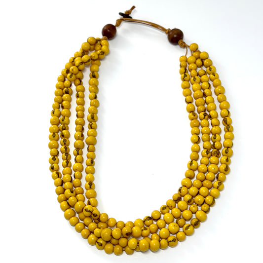 Yellow  - 4 strands Açai Necklace