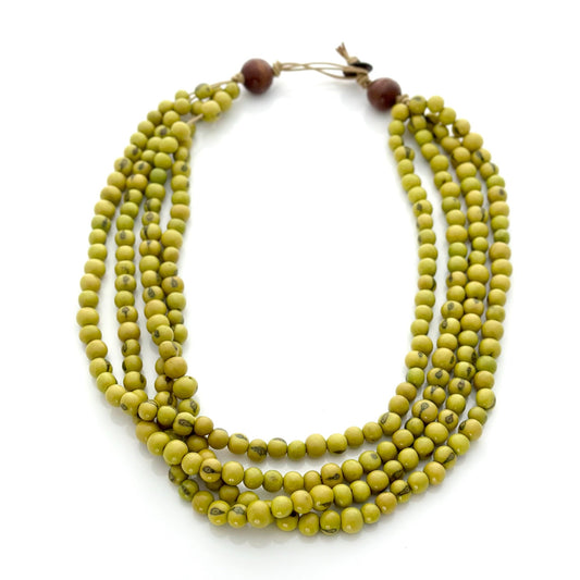 Light Green -  4 strands Açai Necklace