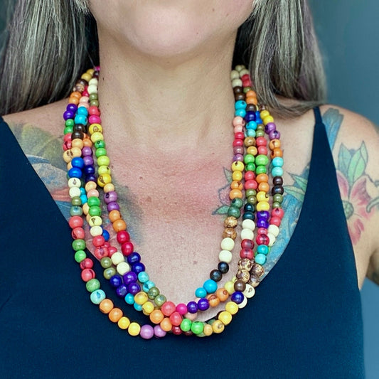 Multi Colors -  4 strands Açai Necklace