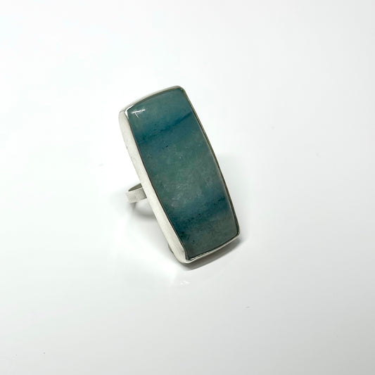 Long Rectangle calcite Ring