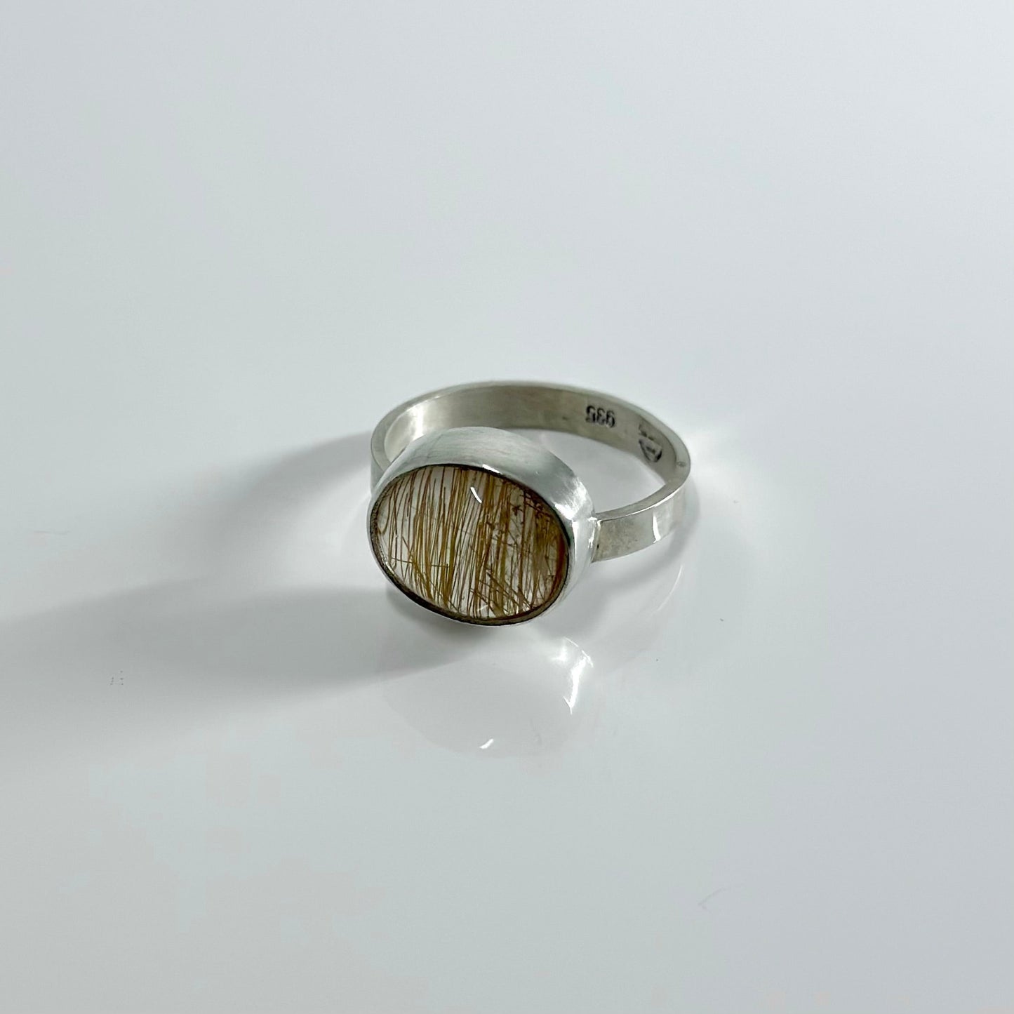 Oval Rutilated Quartz Ring