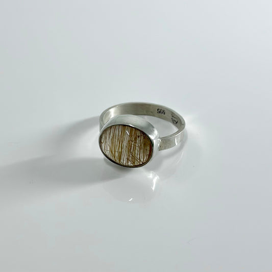 Oval Rutilated Quartz Ring