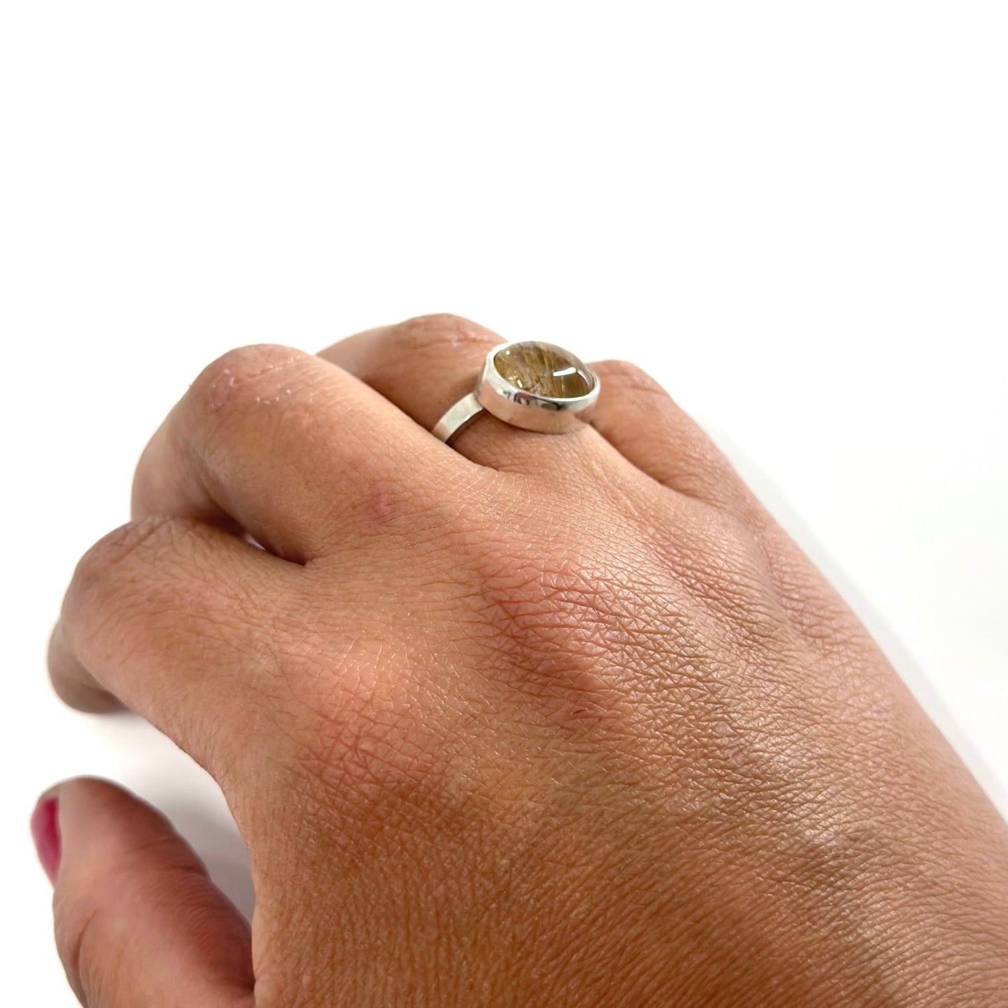 Oval Rutilated Quartz Ring