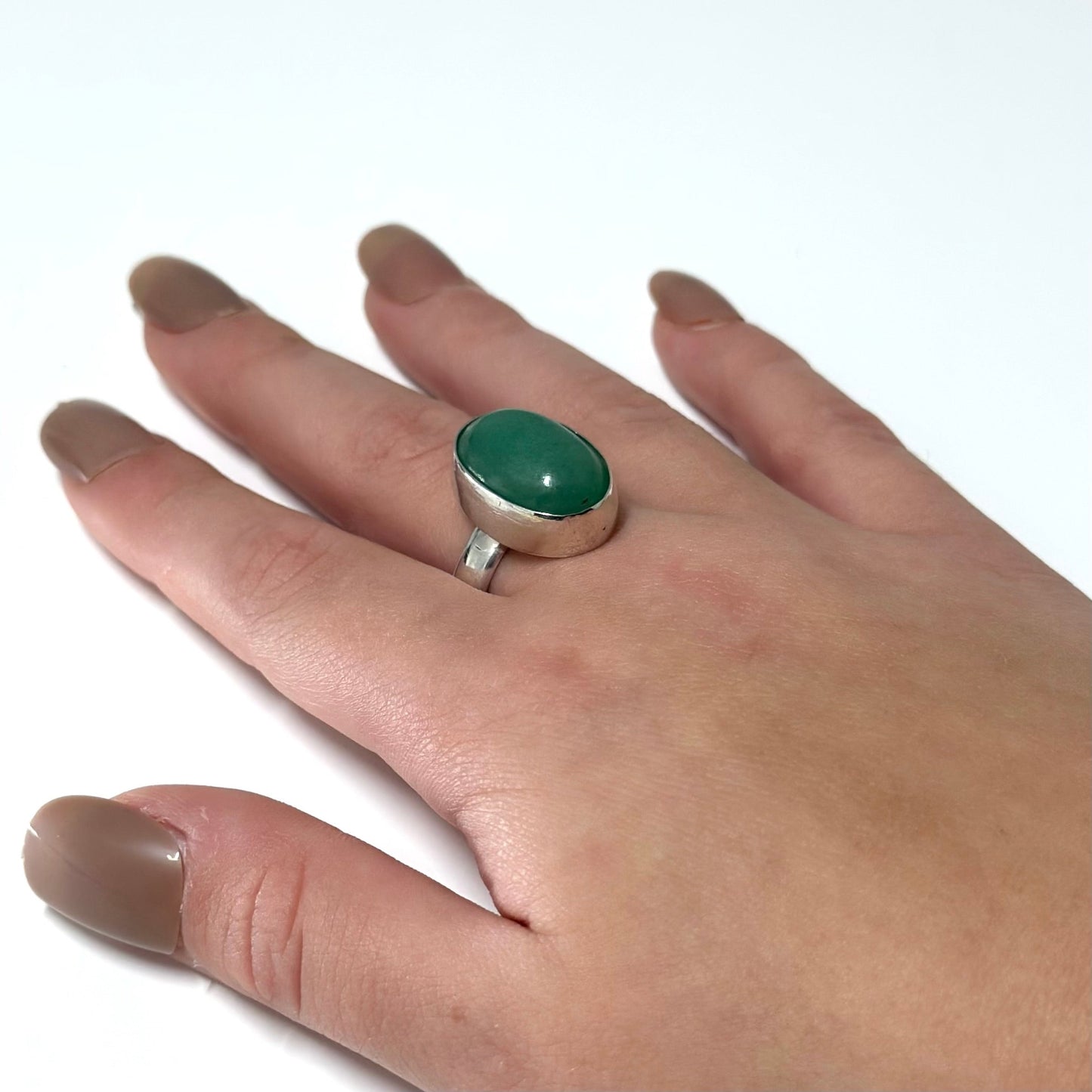 Green Chalcedony Ring