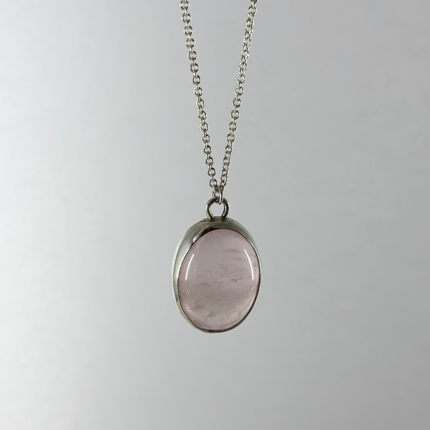 Rose Quartz Necklace (oval)