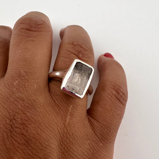 Amethyst Rectangle Organic Ring
