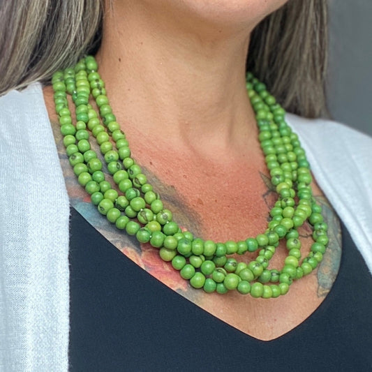 Green  - 4 strands Açai Necklace