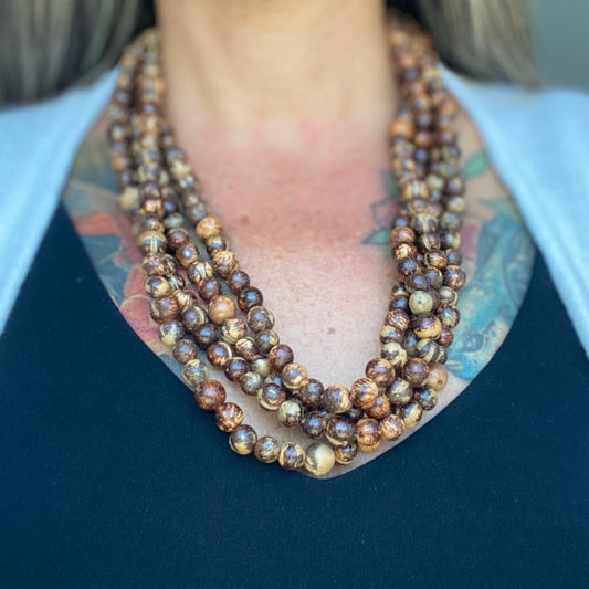 Natural -  4 strands Açai Necklace