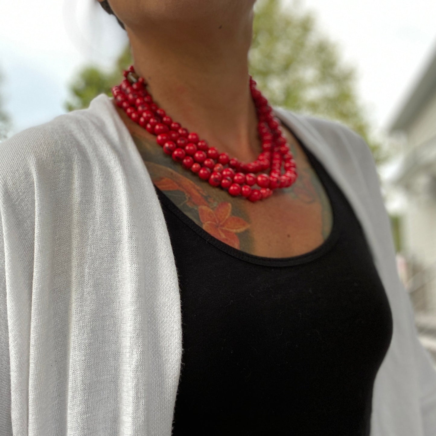 Red - Single Açai Necklace