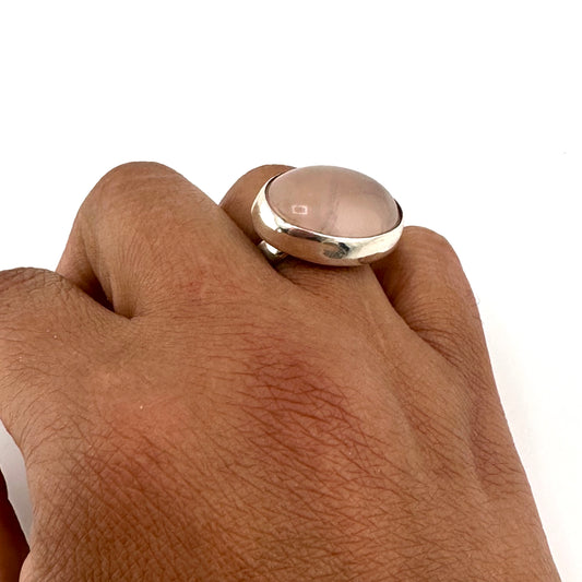 Rose Quartz Ring (horizontal)