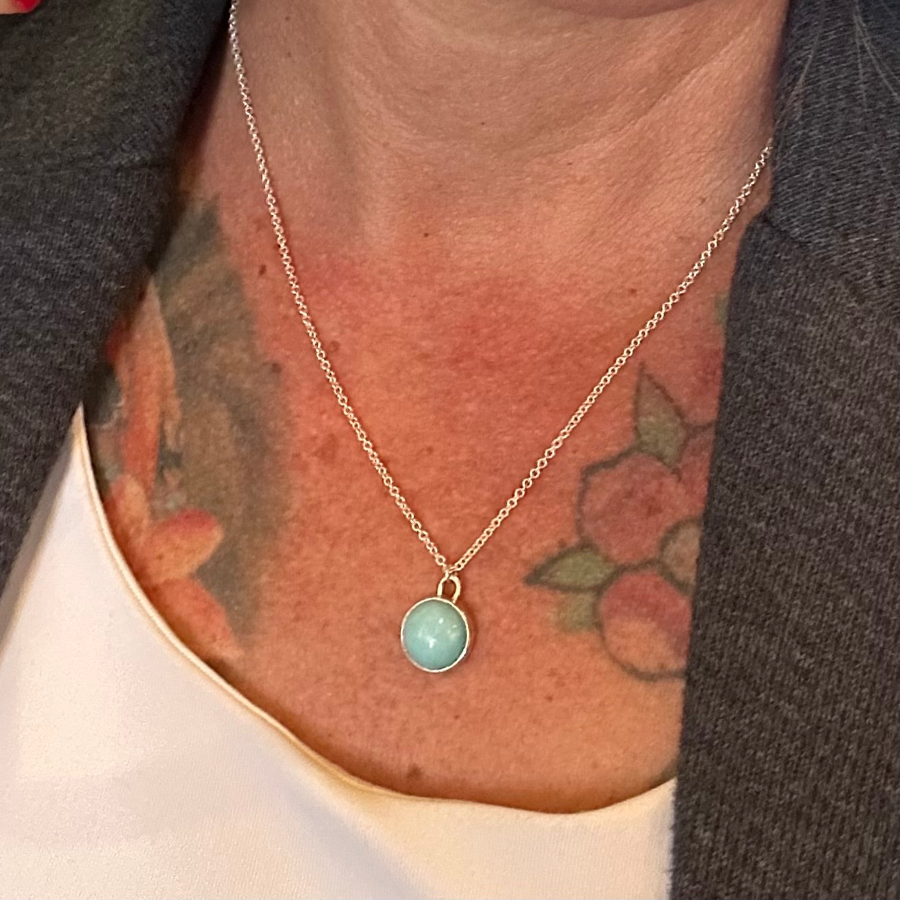 Circle Amazonite Necklace