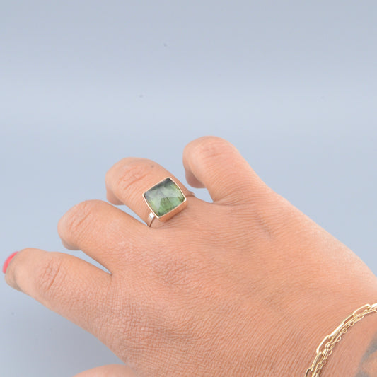 14K/SS Green Tourmaline