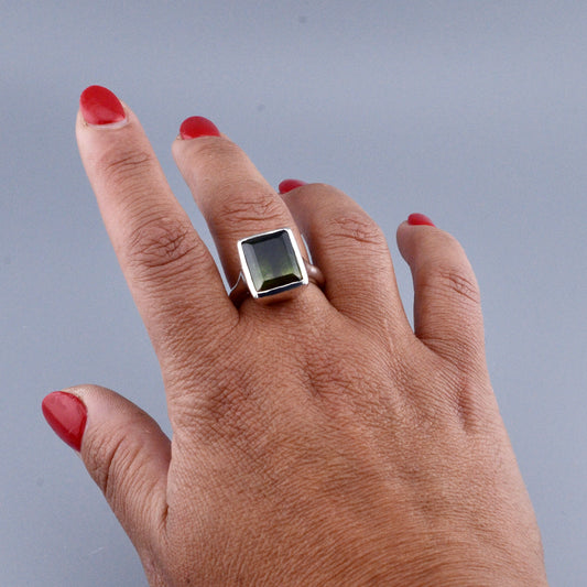 Bicolor Tourmaline - Organic Ring