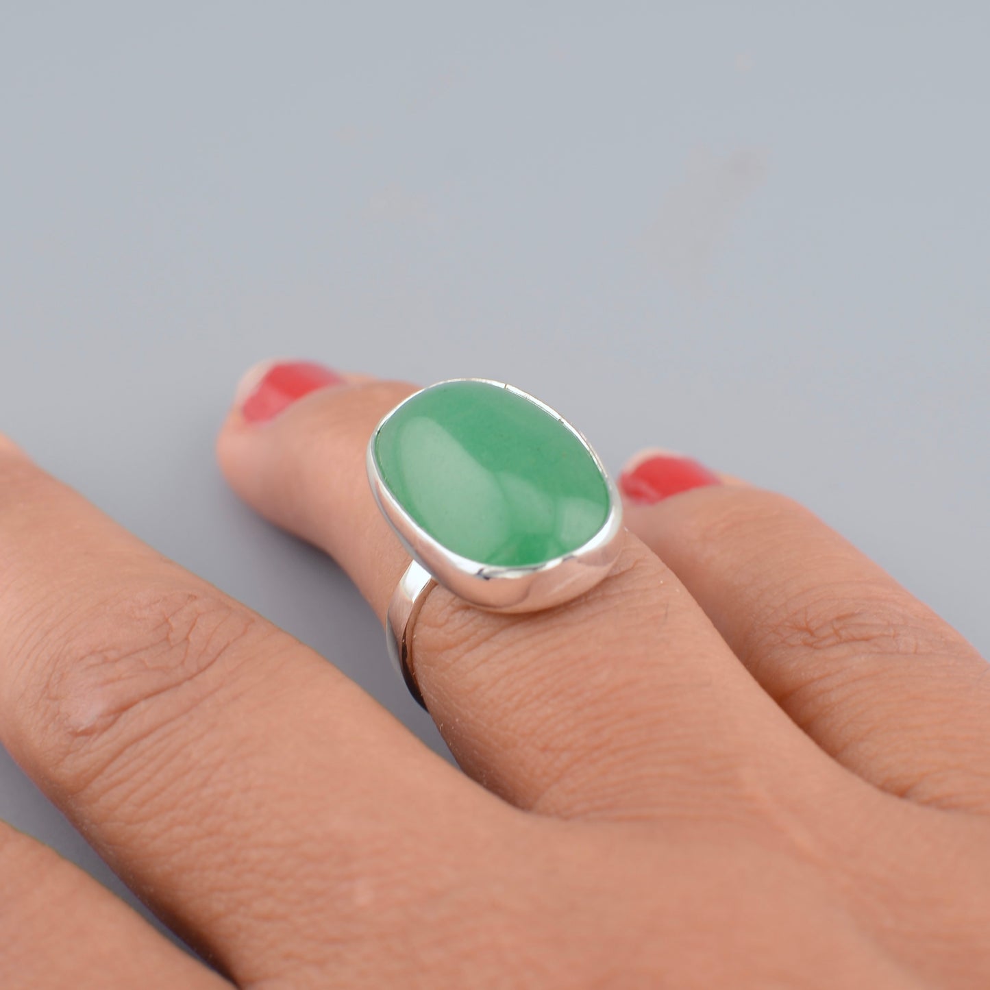 Green quartz Ring