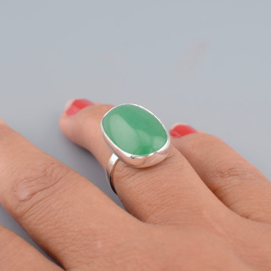 Green quartz Ring