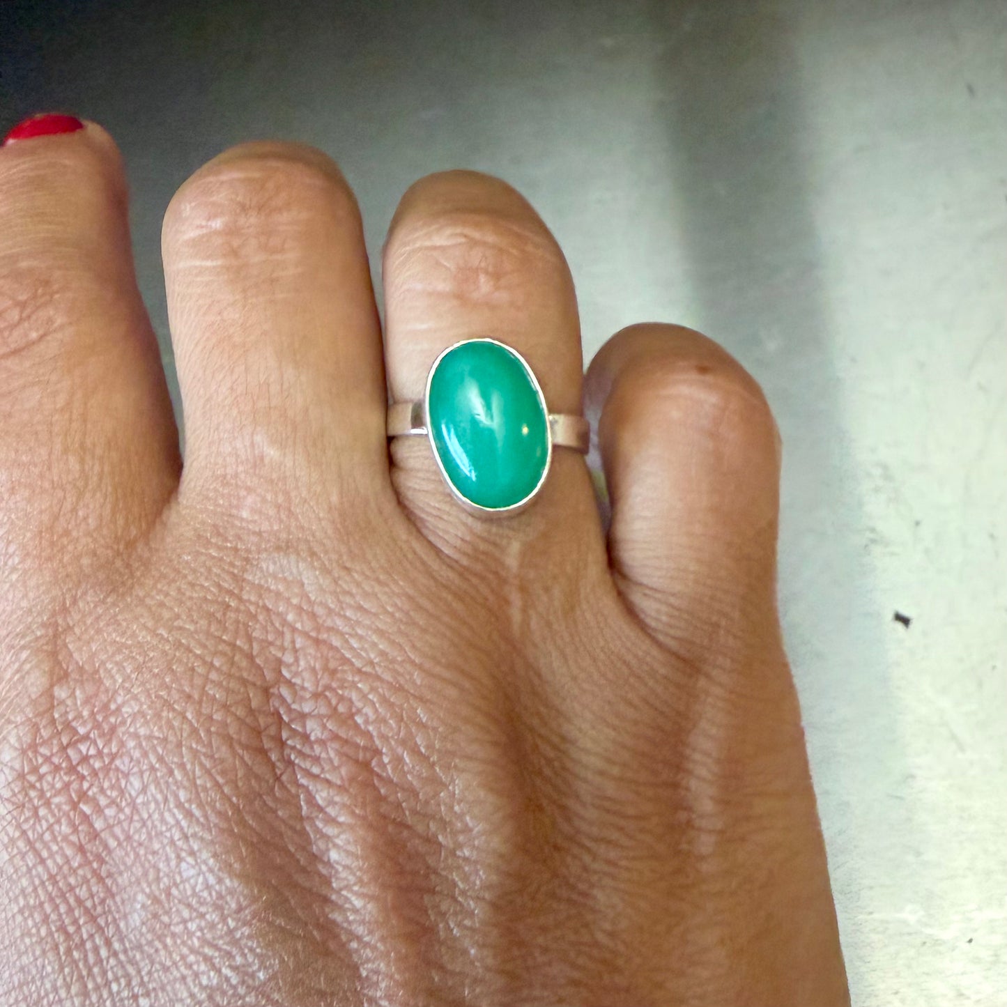 Green quartz Ring