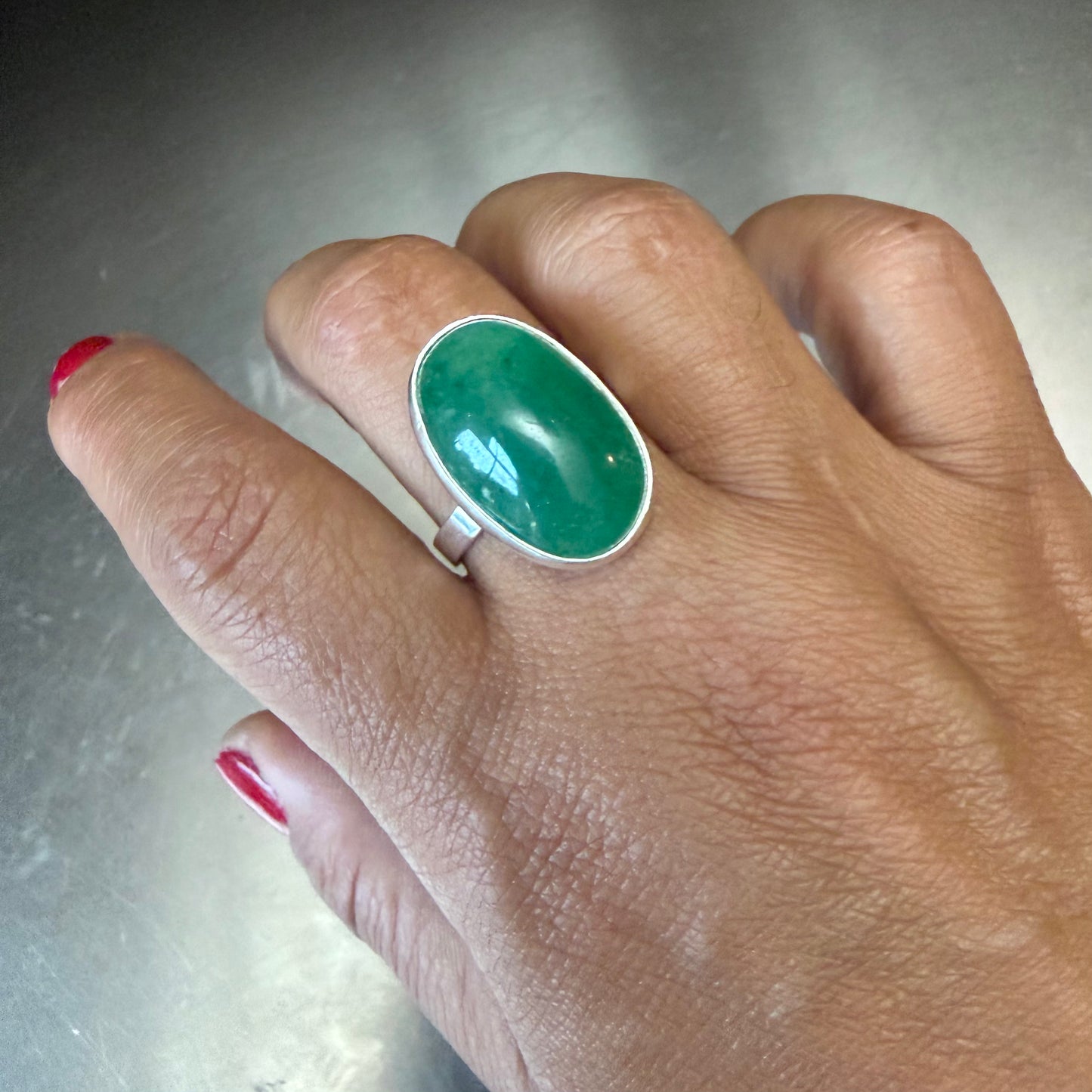 Green quartz Ring