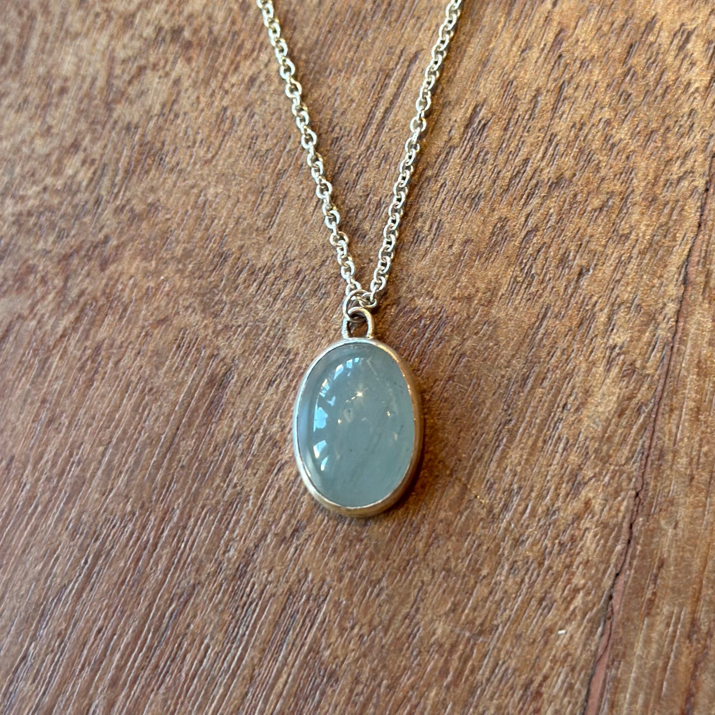 Oval Aquamarine Necklace