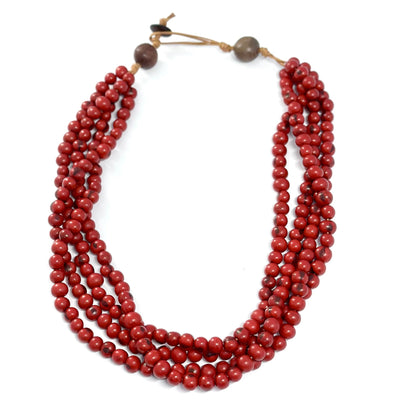 Red  - 4 strands Açai Necklace