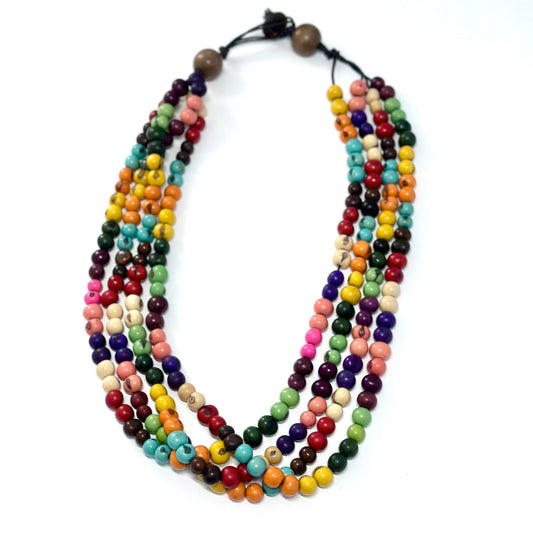 Multi Colors -  4 strands Açai Necklace
