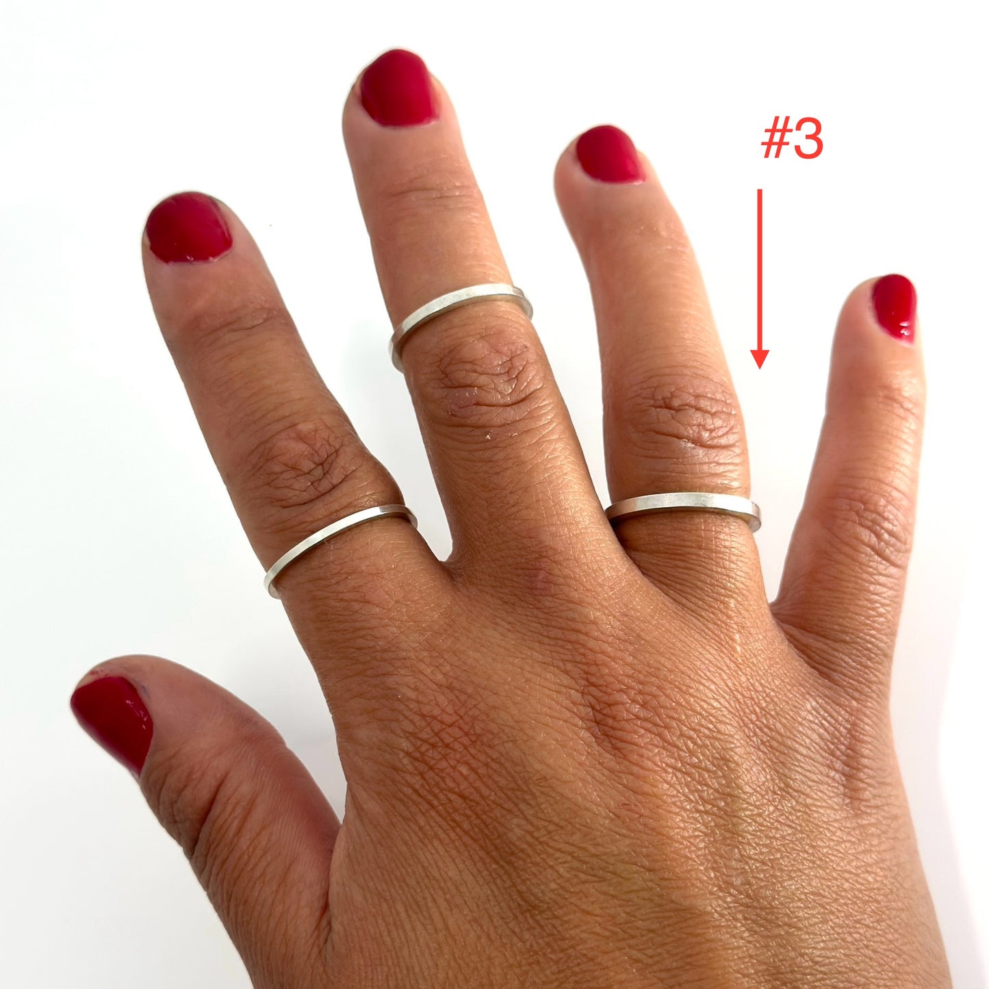 SS rectangle #3 Ring band