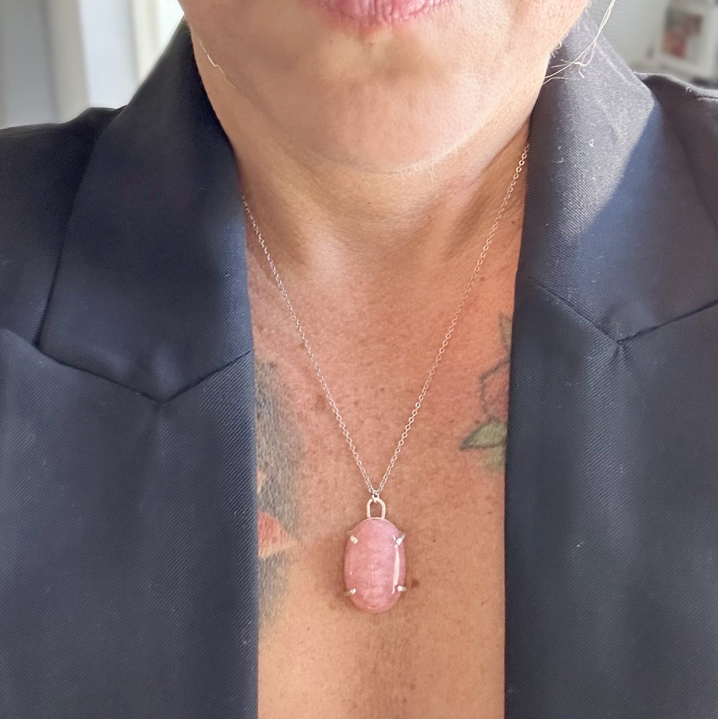 Pink Rhodonite Necklace