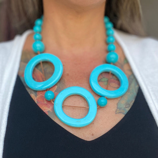 Bohemia Necklace/short - Blue