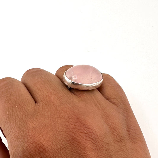 Rose Quartz Ring (horizontal)