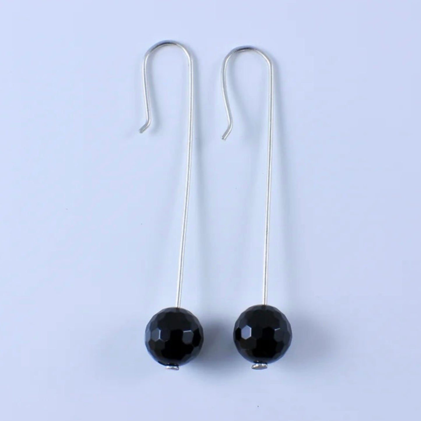 Earrings - Pendant w/ Black onyx Stone